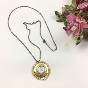 Vintage Necklace Antimagnetic Wind Up Watch